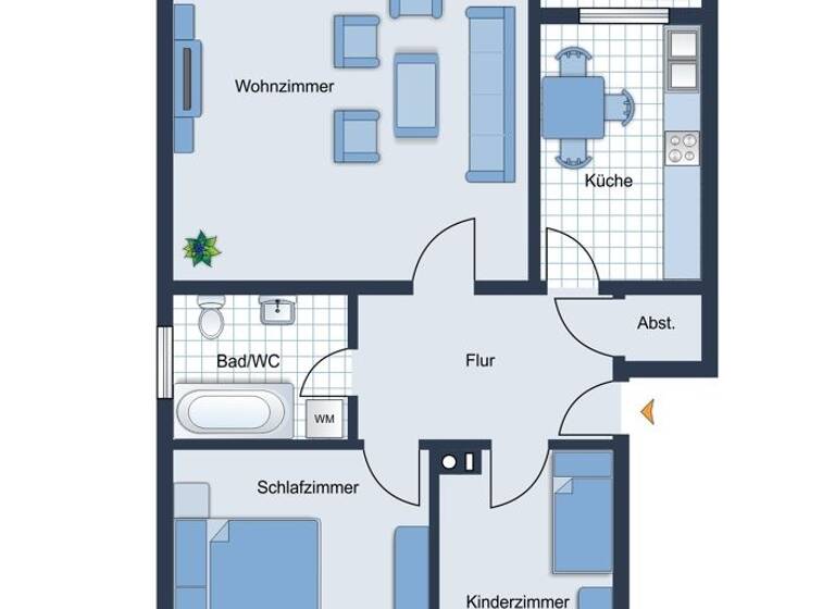 Wohnung zum Kauf 139.500 € 3 Zimmer 76 m² 3. Geschoss Klein-Erkenschwick Oer-Erkenschwick / Erkenschwick 45739