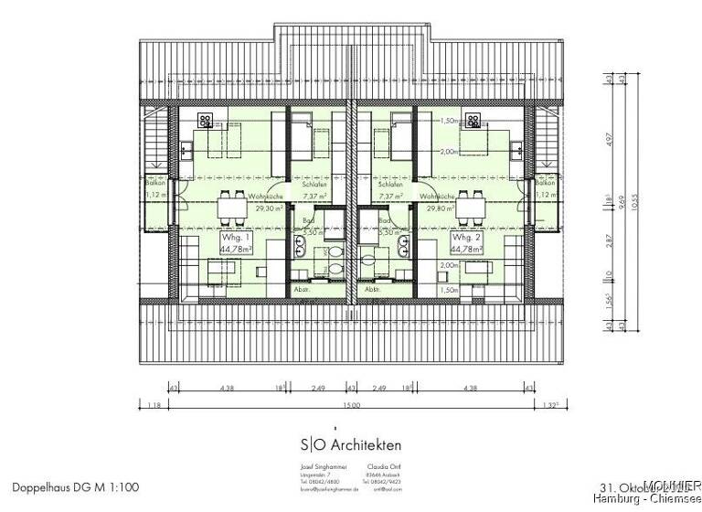 Wohnung zum Kauf 308.982 € 2 Zimmer 44,8 m² Eggstätt 83125