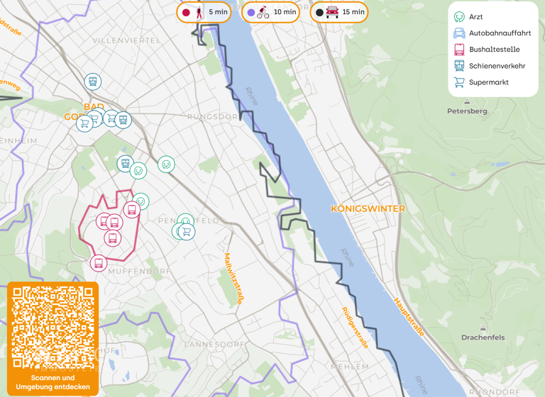 Wohnung zum Kauf 175.000 € 2 Zimmer 70 m²<br/>Wohnfläche Muffendorf Bonn 53177