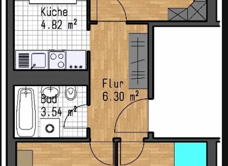 Wohnung zur Miete 523 € 3 Zimmer 55 m² frei ab sofort Johannes-R.-Becher-Straße 10 Lößnig Leipzig 04279