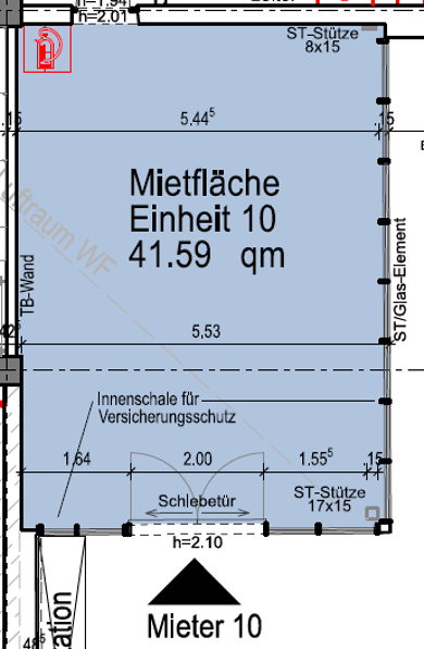 Verkaufsfläche zur Miete provisionsfrei 1 Zimmer 41,6 m² Verkaufsfläche Nonnenseestr. 1 Bergen Bergen auf Rügen 18528