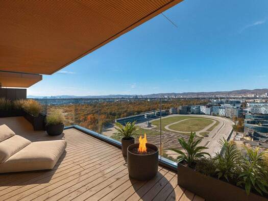 Terrassenwohnung zum Kauf - Erstbezug 1.850.000 € 3 Zimmer 127,6 m² 25. Geschoss Meiereistraße Wien 1020