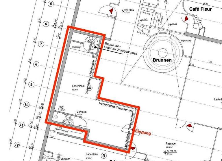 Laden zur Miete 800 € 53 m² Verkaufsfläche Kleine Kölnstraße 14 Jülich 52428
