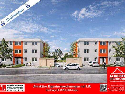 Wohnung zum Kauf provisionsfrei 374.100 € 3 Zimmer 87 m² Kirchweg 18 Stühlingen 79780