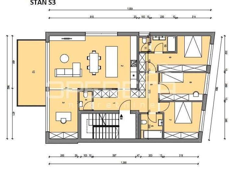 Wohnung zum Kauf 460.800 € 5 Zimmer 128 m² 2. Geschoss Velika Gorica