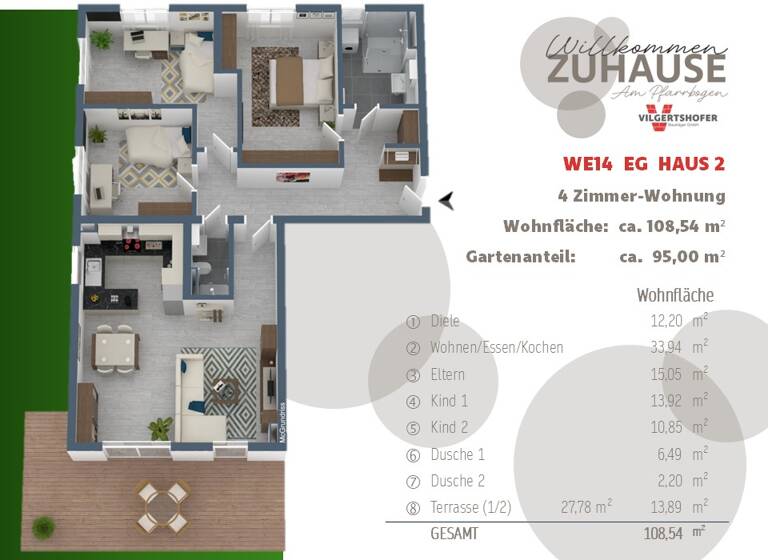 Wohnung zum Kauf provisionsfrei 829.000 € 4 Zimmer 108,5 m²<br/>Wohnfläche EG<br/>Geschoss ab sofort<br/>Verfügbarkeit Bürgermeister-Krug-Weg 1 Olching Olching 82140