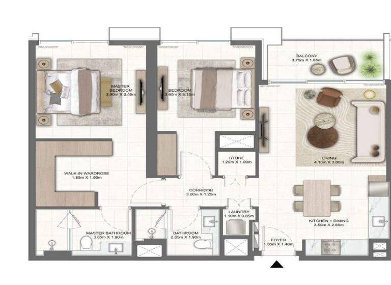 Wohnung zum Kauf - Erstbezug provisionsfrei 516.932 € 3 Zimmer 101,8 m² Dubai