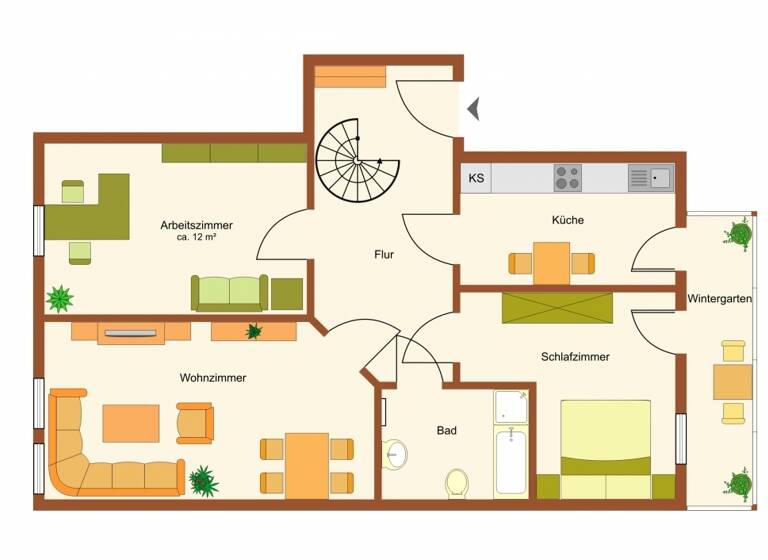 Maisonette zum Kauf 330.000 € 4 Zimmer 110 m² 4. Geschoss frei ab sofort Eutritzsch Leipzig / Eutritzsch 04129