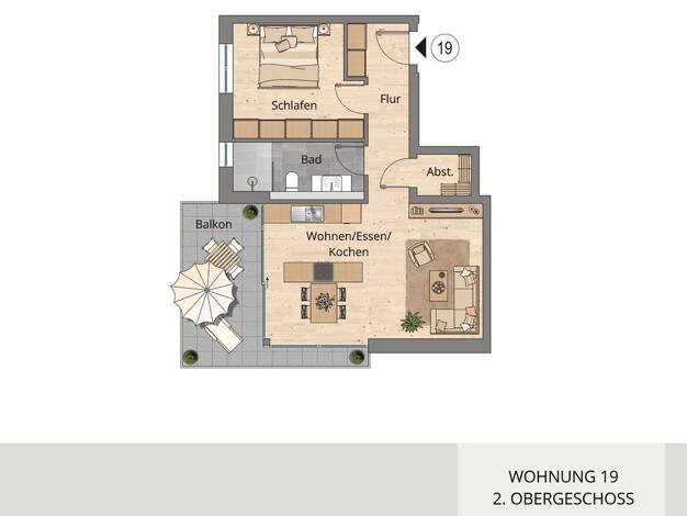Wohnung zum Kauf - Neubau provisionsfrei 279.900 € 2 Zimmer 63,1 m² 2. Geschoss Rothenburger Str. 25 Creglingen 97993