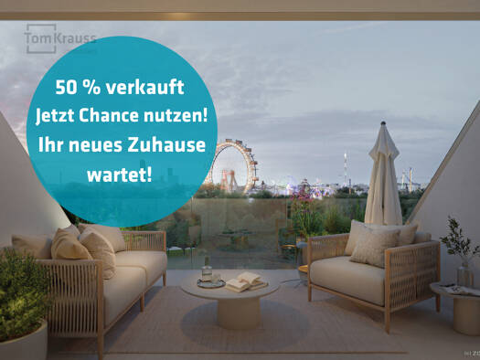 Terrassenwohnung zum Kauf - Neubau 1.283.900 € 4 Zimmer 111,9 m² 7. Geschoss frei ab 31.10.2026 Wien 1020