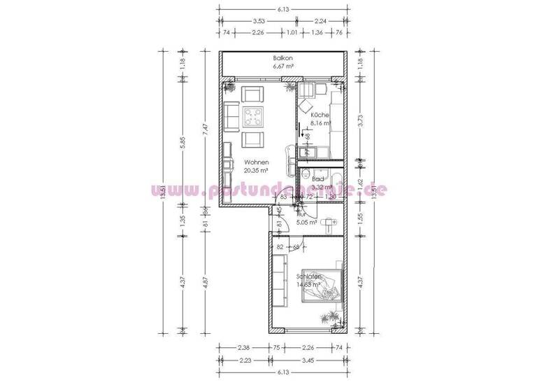 Wohnung zur Miete 327 € 2 Zimmer 54,8 m² 2. Geschoss Meseberger Weg 32 Neustädter Feld Magdeburg 39128