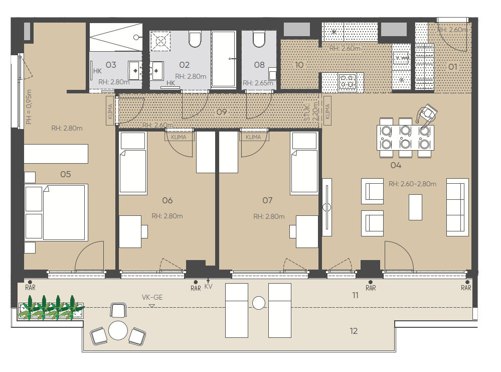 Wohnung zur Miete 2.838 € 4 Zimmer 102,4 m²<br/>Wohnfläche 01.12.2024<br/>Verfügbarkeit Wien 1090