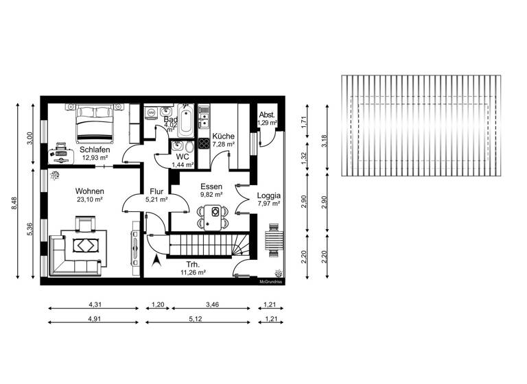 Wohnung zum Kauf 280.000 € 3 Zimmer 71 m²<br/>Wohnfläche Lörrach Lörrach 79539