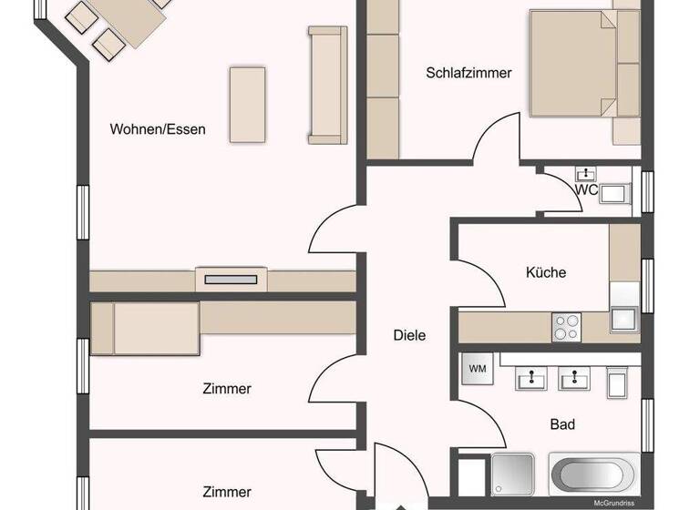 Wohnung zur Miete 1.400 € 4 Zimmer 98,6 m² Weissach 71287