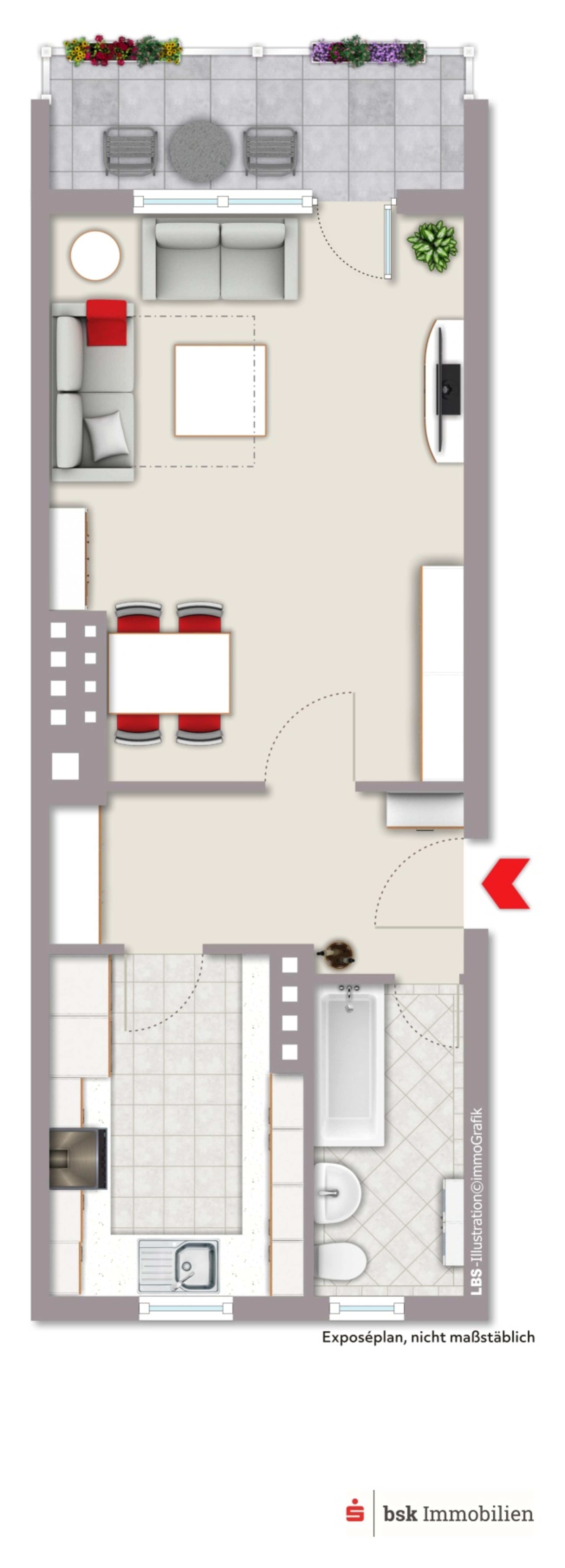 Wohnung zum Kauf 199.000 € 1 Zimmer 41,6 m²<br/>Wohnfläche 3.<br/>Geschoss Lankwitz Berlin 12247