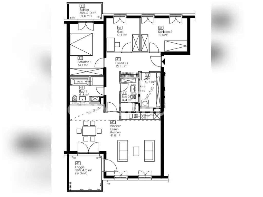 Wohnung zur Miete Tauschwohnung 2.300 € 4 Zimmer 113 m²<br/>Wohnfläche 2.<br/>Geschoss Sachsenhausen - Nord Frankfurt am Main 60596