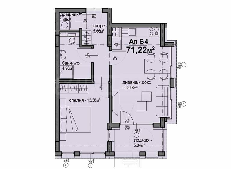 Studio zum Kauf 101.900 € 2 Zimmer 71,2 m² Sofia