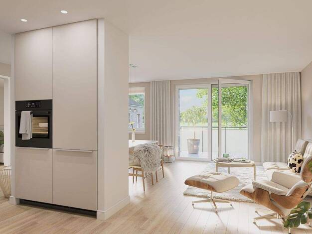 Wohnung zum Kauf - Neubau provisionsfrei als Kapitalanlage geeignet 399.900 € 2 Zimmer 63,4 m² Hans-Friedrich-Dibbern-Straße 1 Harksheide Norderstedt 22844
