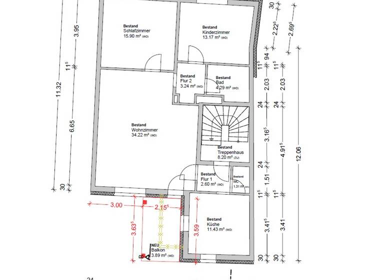 Wohnung zur Miete 800 € 3 Zimmer 90 m² Geschoss 1/2 frei ab 01.07.2026 Steingasse 15 Bad Neustadt Bad Neustadt an der Saale 97616