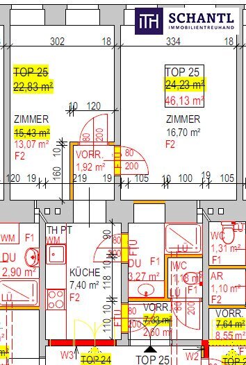 Wohnung zum Kauf 310.000 € 2 Zimmer 46,1 m²<br/>Wohnfläche 2.<br/>Geschoss Diehlgasse Wien 1050