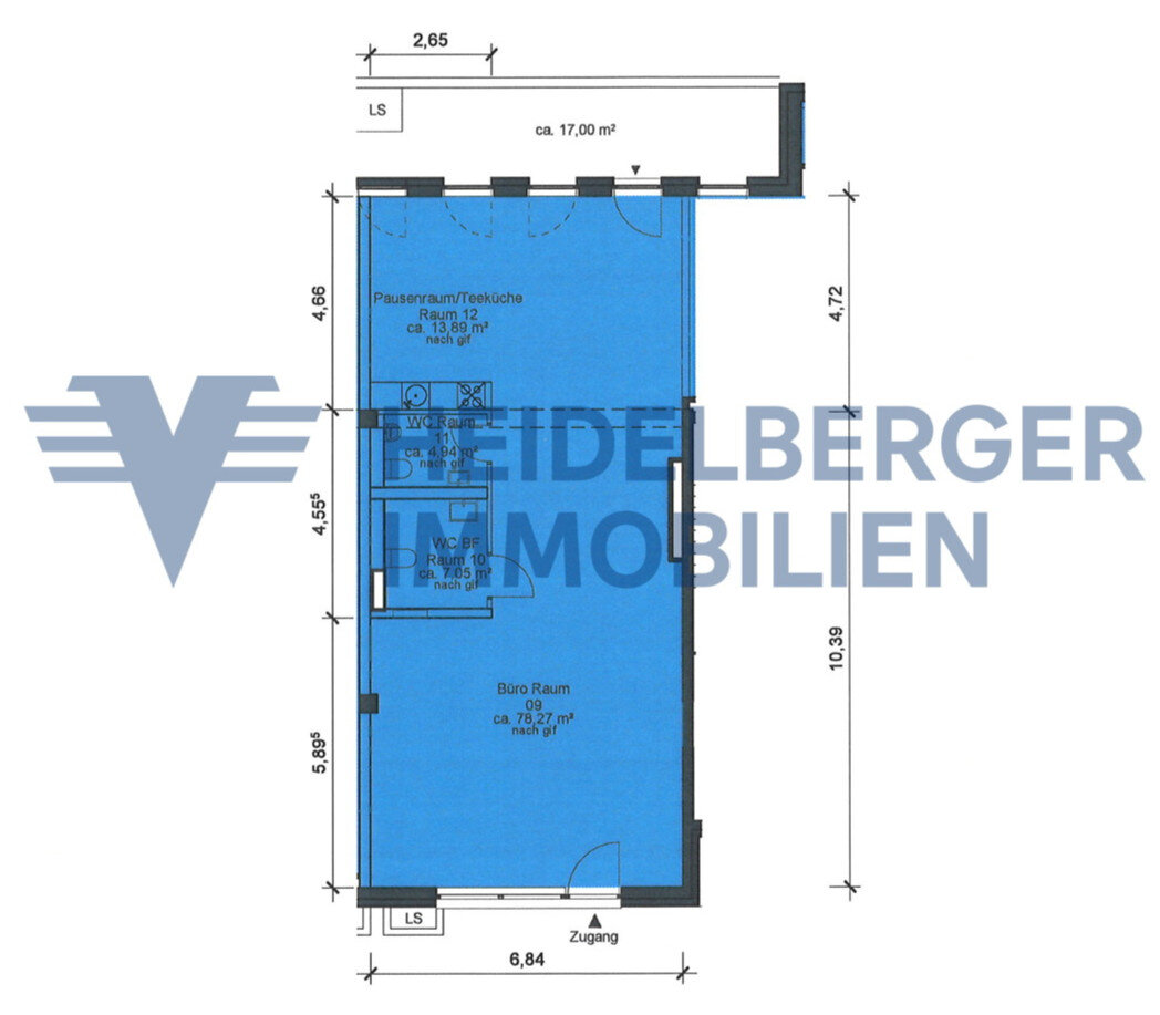 Laden zur Miete 1.875 € 104,2 m²<br/>Verkaufsfläche Südstadt - West Heidelberg 69126