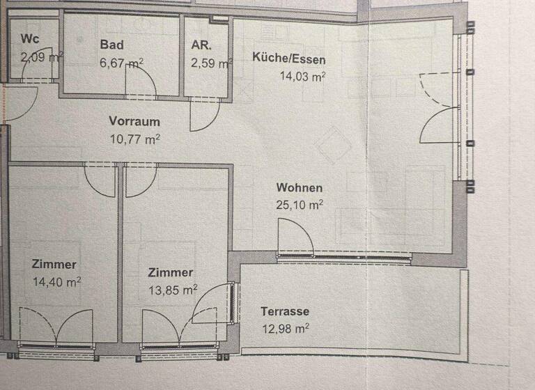 Wohnung zur Miete 1.300 € 3 Zimmer 89 m² 2. Geschoss Walchsee 6344