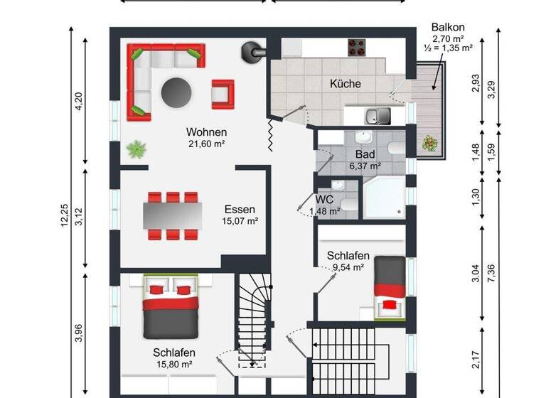 Maisonette zum Kauf 350.000 € 6 Zimmer 100 m² 3. Geschoss Friesenheim/Nord Ludwigshafen am Rhein 67063