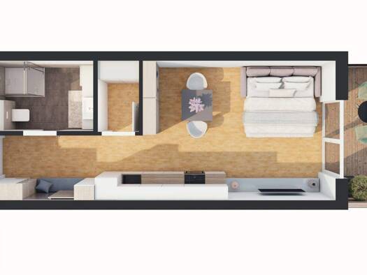 Studio zum Kauf - Neubau provisionsfrei 195.000 € 1 Zimmer 34,3 m² 2. Geschoss Lehn 17 Längenfeld 6444