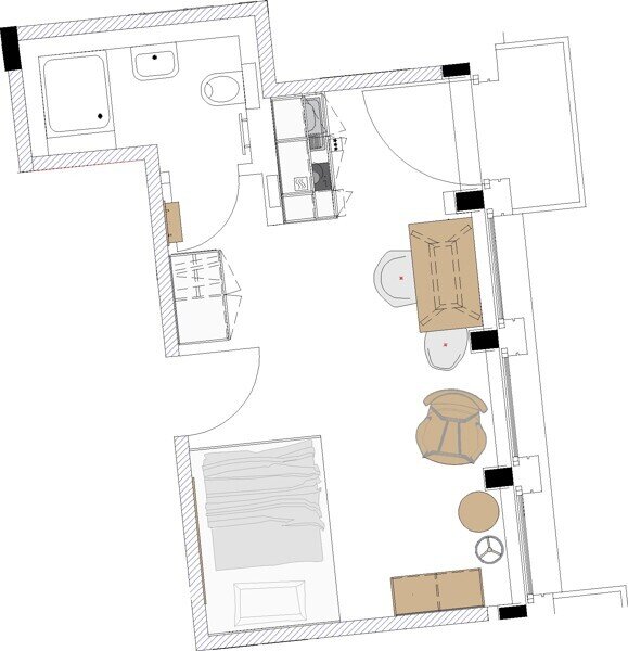 Wohnung zur Miete 596 € 1 Zimmer 21,1 m²<br/>Wohnfläche 5.<br/>Geschoss 01.01.2025<br/>Verfügbarkeit Konrad-Adenauer-Platz 10 Stadtmitte Düsseldorf, Stadt 40210