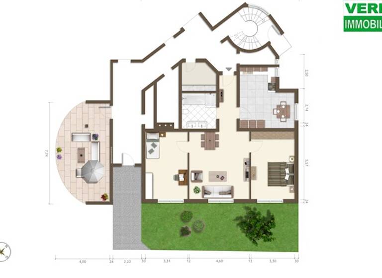 Terrassenwohnung zur Miete 755 € 3 Zimmer 91,9 m² EG frei ab sofort Niebelsbach Keltern 75210