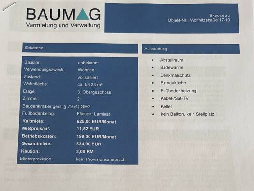 Wohnung zur Miete 625 € 2 Zimmer 54 m² Geschoss 3/4 frei ab 01.09.2026 Friedrichstadt Ortsamtsbereich Altstadt 01159