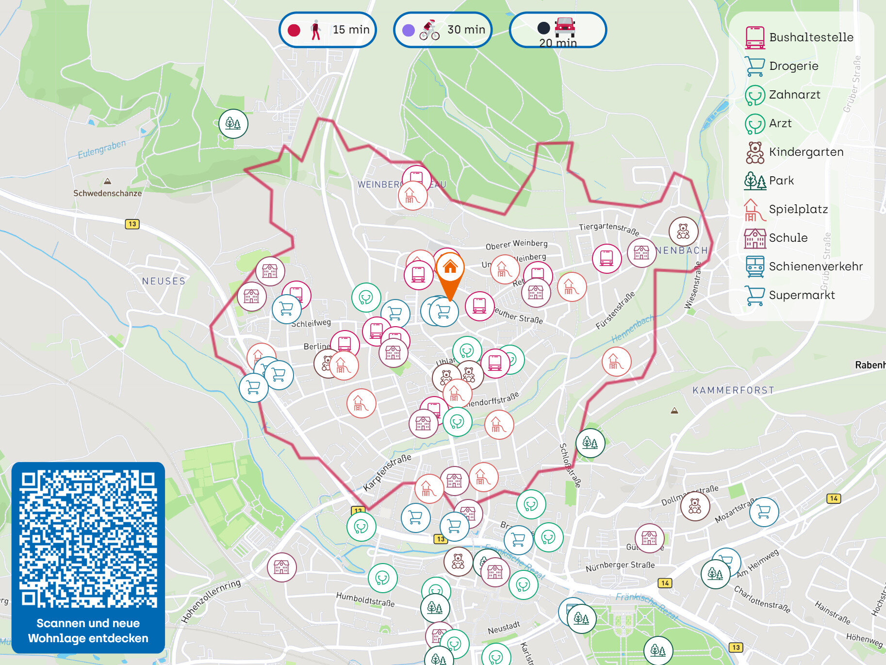 Reihenmittelhaus zum Kauf 395.000 € 5 Zimmer 131 m²<br/>Wohnfläche 259 m²<br/>Grundstück Stadt Ansbach 91522