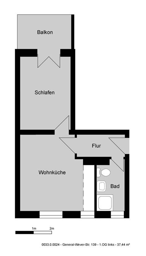 Wohnung zur Miete 375 € 1 Zimmer 37,4 m²<br/>Wohnfläche 1.<br/>Geschoss Ada-Lessing-Str. 139 Sahlkamp Hannover 30657