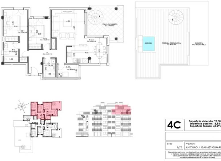 Penthouse zum Kauf - Erstbezug provisionsfrei 597.000 € 3 Zimmer 93 m² 4. Geschoss frei ab 15.09.2026 Cala Millor 07560