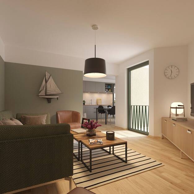 Wohnung zur Miete - Neubau 1.066 € 3 Zimmer 78,4 m² 2. Geschoss frei ab 01.12.2025 Jacobstraße 14 Südliche Innenstadt Halle (Saale) 06110