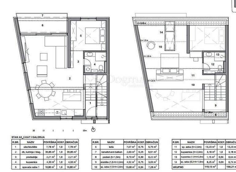 Wohnung zum Kauf 459.000 € 4 Zimmer 103 m² 2. Geschoss Postira