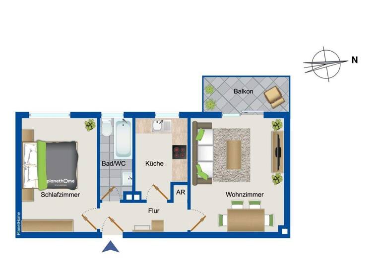 Studio zum Kauf 192.000 € 2 Zimmer 50 m² 1. Geschoss Urberach Rödermark 63322