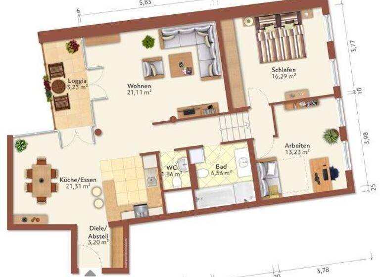 Wohnung zum Kauf 624.000 € 3 Zimmer 96,4 m² 3. Geschoss frei ab 01.12.2026 Altstadt-Nord Köln 50672
