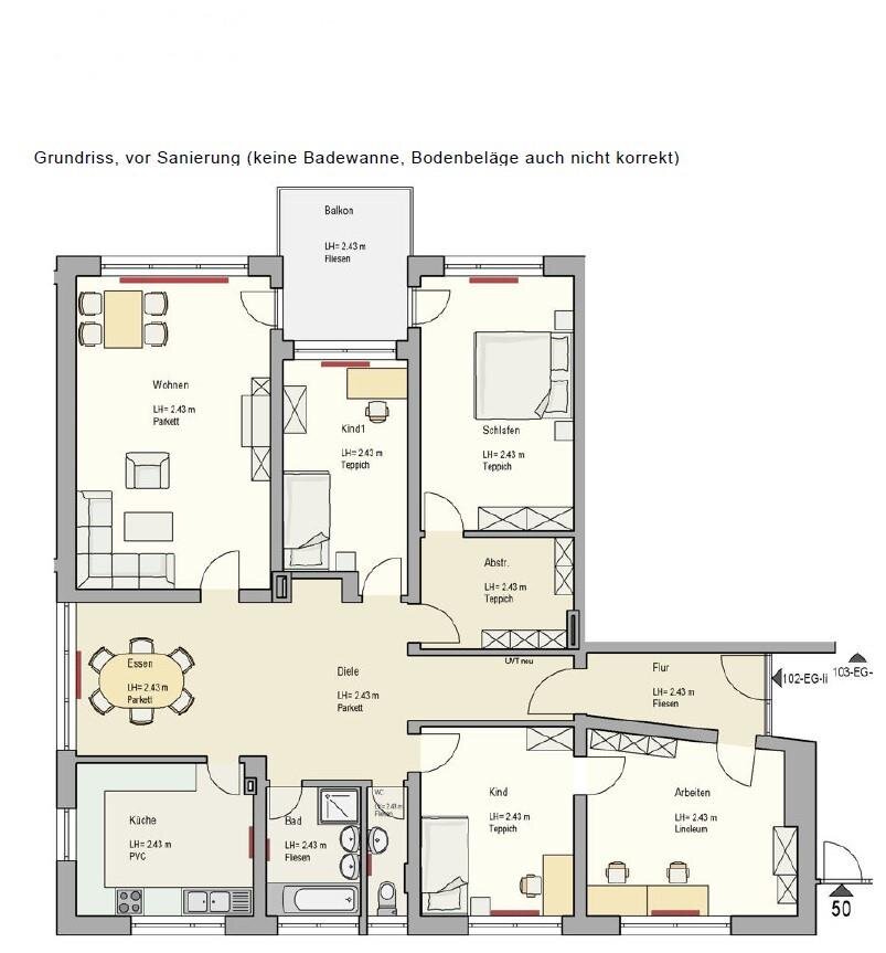 Wohnung zur Miete 1.895 € 6,5 Zimmer 149 m²<br/>Wohnfläche Plieningen Stuttgart 70599