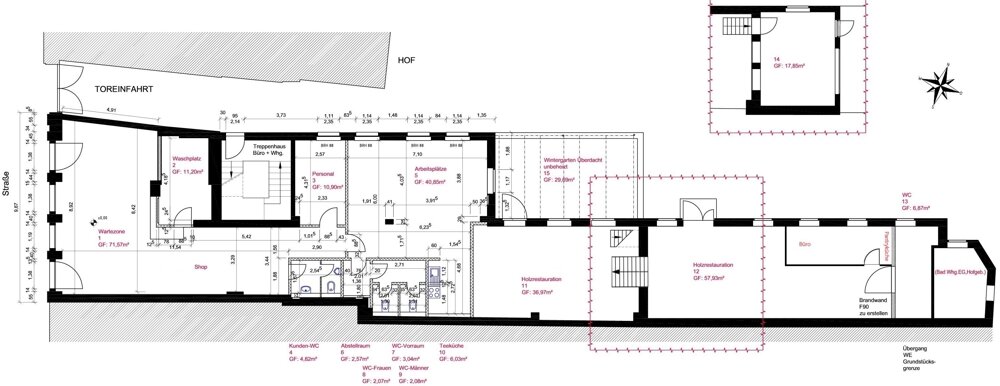 Wohn- und Geschäftshaus zum Kauf als Kapitalanlage geeignet 2.450.000 € 1.094,3 m²<br/>Fläche 1.040 m²<br/>Grundstück Altstadt Schwerin 19053