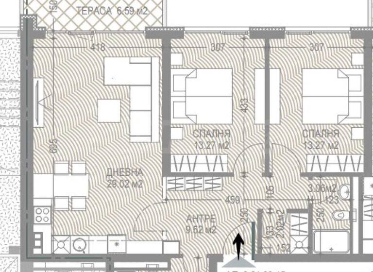 Studio zum Kauf 253.250 € 3 Zimmer 123,2 m² Sofia