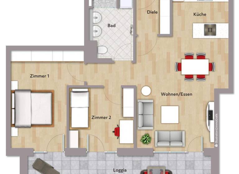 Wohnung zur Miete - Erstbezug 1.477 € 3 Zimmer 82 m² 3. Geschoss Leonberg 71229