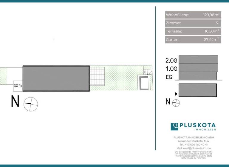Reihenmittelhaus zum Kauf - Erstbezug provisionsfrei 710.400 € 5 Zimmer 130 m² Leopoldsdorf 2333