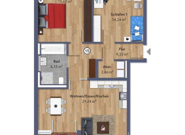 Wohnung zur Miete - Erstbezug 1.415 € 3 Zimmer 80,8 m² 1. Geschoss frei ab 01.06.2026 Steigenberg Penzberg 82377