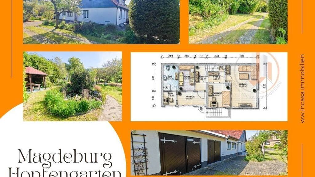 Doppelhaushälfte zum Kauf 199.000 € 4,5 Zimmer 95,1 m² 1.012 m² Grundstück Heinz-Sommer-Weg 29 Hopfengarten Magdeburg 39120