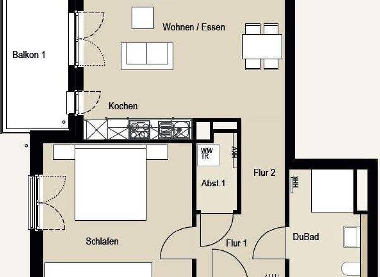 Wohnung zur Miete 1.367 € 2 Zimmer 61,6 m² 4. Geschoss Rödelheimer Landstraße 9a Bockenheim Frankfurt am Main 60487