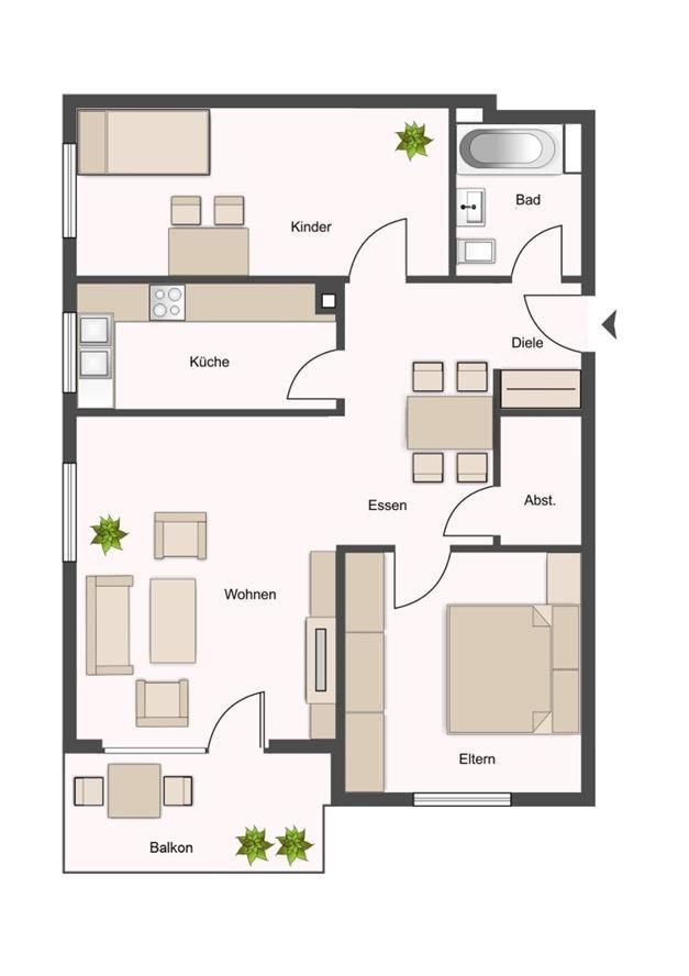 Wohnung zum Kauf 335.000 € 3 Zimmer 75,4 m²<br/>Wohnfläche 1.<br/>Geschoss Neuallermöhe Hamburg 21035