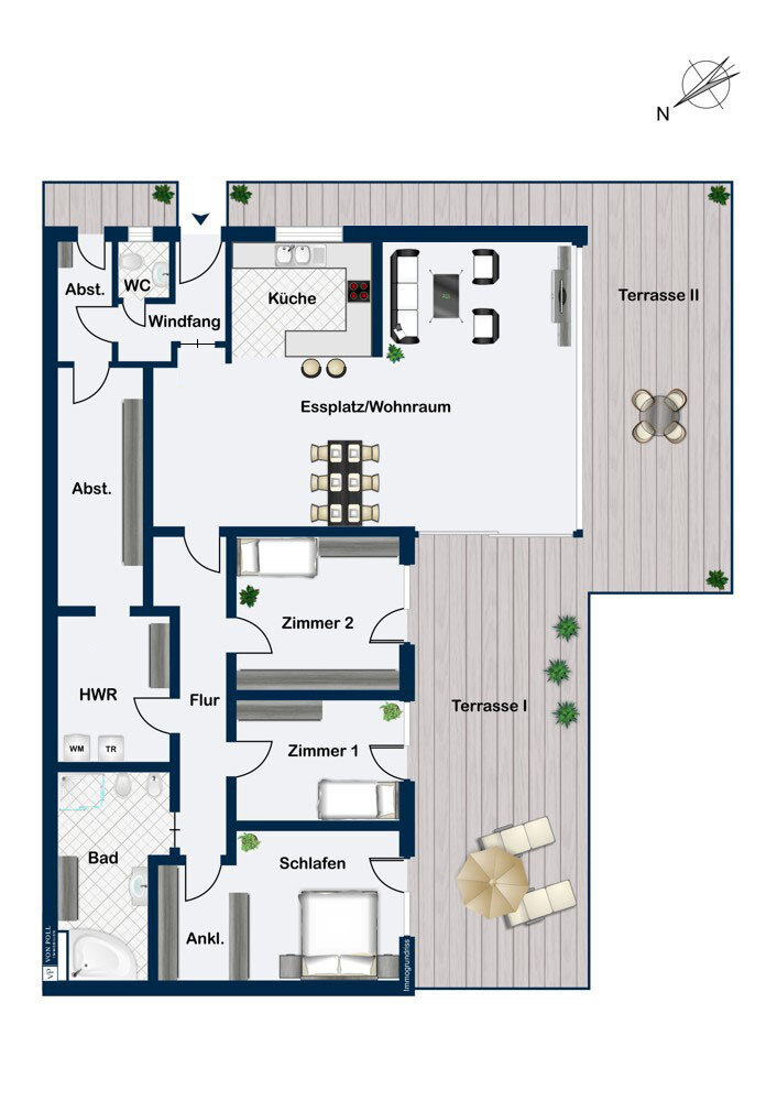 Terrassenwohnung zum Kauf 875.000 € 4,5 Zimmer 173,6 m²<br/>Wohnfläche 2.<br/>Geschoss Oeffingen Fellbach / Oeffingen 70736