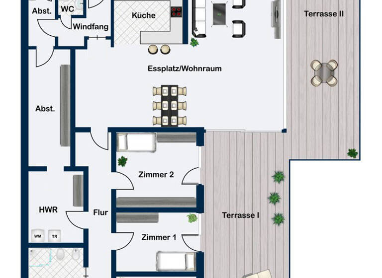 Terrassenwohnung zum Kauf 875.000 € 4,5 Zimmer 173,6 m²<br/>Wohnfläche 2.<br/>Geschoss Oeffingen Fellbach / Oeffingen 70736