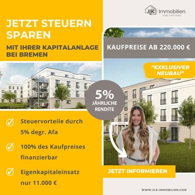 Wohnung zum Kauf provisionsfrei 220.000 € 1 Zimmer 47 m² Axstedt 27729